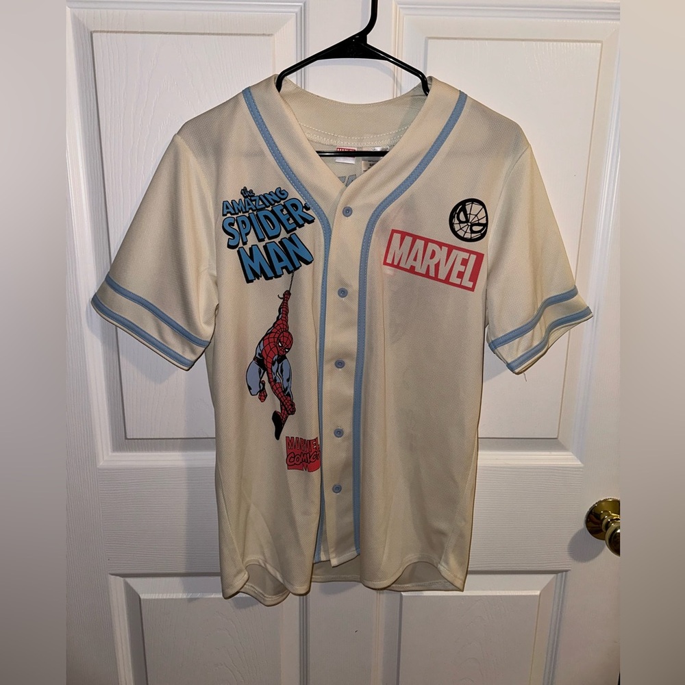 Marvel Cream and Blue Spider-Man Jersey